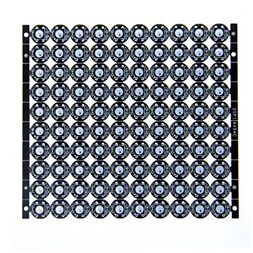 ALITOVE 100pcs WS2812B Addressable 5050 Smart RGB LED Pixel Light on Black Heat Sink PCB Board 5V DC Compatible with Raspberry Pi for DIY Lighting Project - Image 2