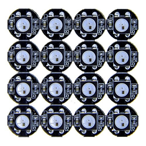 ALITOVE 100pcs WS2812B Addressable 5050 Smart RGB LED Pixel Light on Black Heat Sink PCB Board 5V DC Compatible with Raspberry Pi for DIY Lighting Project - Image 1