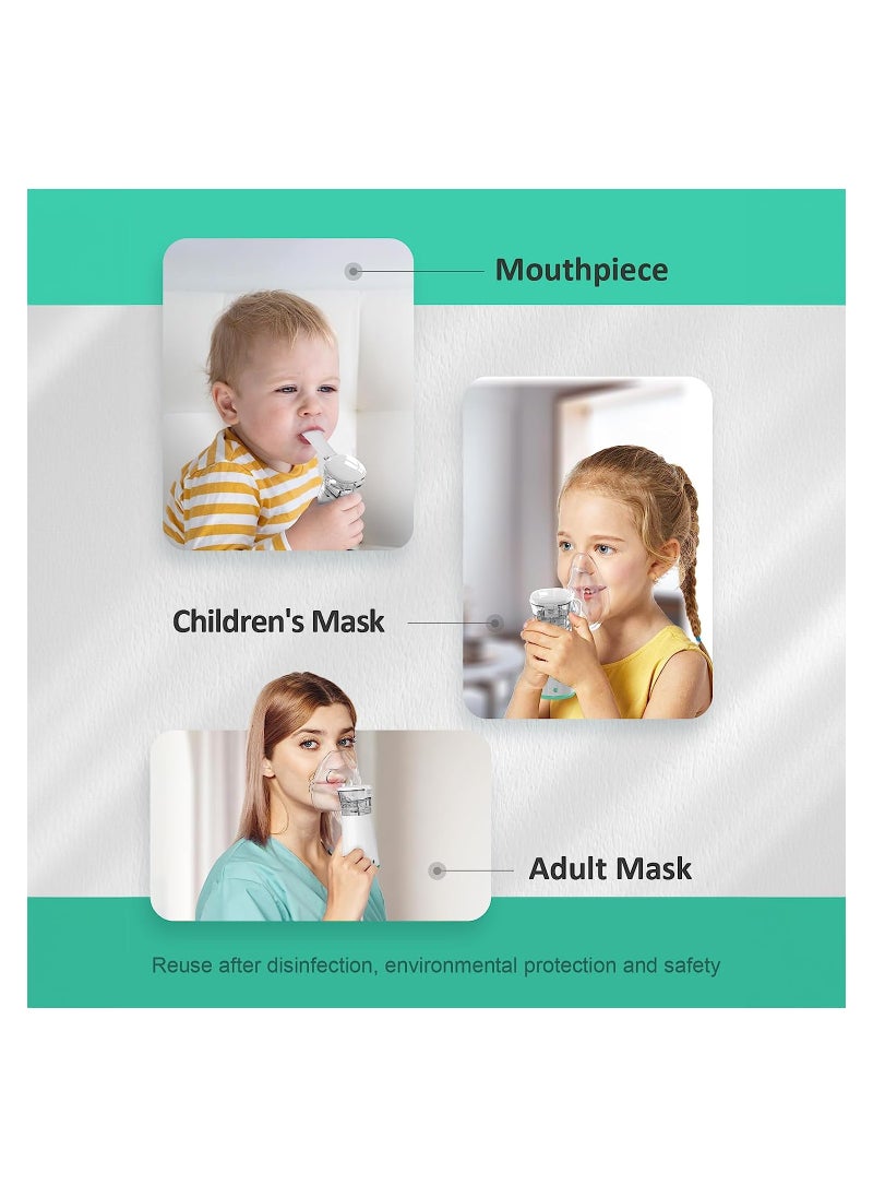 NNEWVANTE - Portable Nebulizer for Children and Adults - Asthma Handheld Nebulizer, Ultrasonic Mesh Nebulizer for Effective Treatment of Breathing Problems Personal Steam Inhaler for Family Travel - Image 1