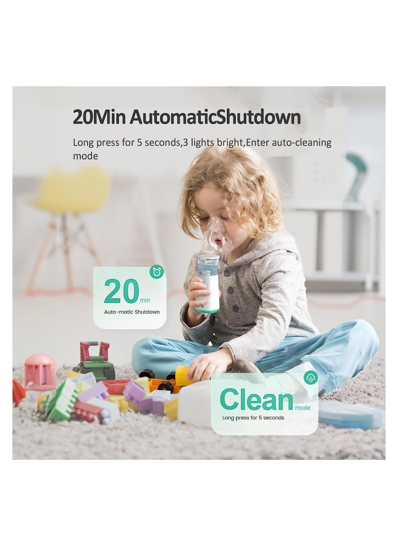 NNEWVANTE - Portable Nebulizer for Children and Adults - Asthma Handheld Nebulizer, Ultrasonic Mesh Nebulizer for Effective Treatment of Breathing Problems Personal Steam Inhaler for Family Travel - Image 1
