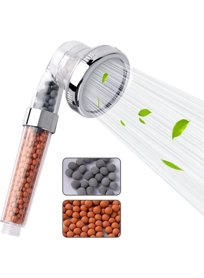 HIGH-PRESSURE IONIC SHOWER HEAD  3 MODES, WATER SAVING, HARD WATER FILTER, 250 LASER-CUT SPRAY HOLES, ECOPOWER, COMPATIBLE WITH NON-ELECTRIC SHOWER, SOFTENS WATER & ENHANCES SKIN/HAIR HEALTH