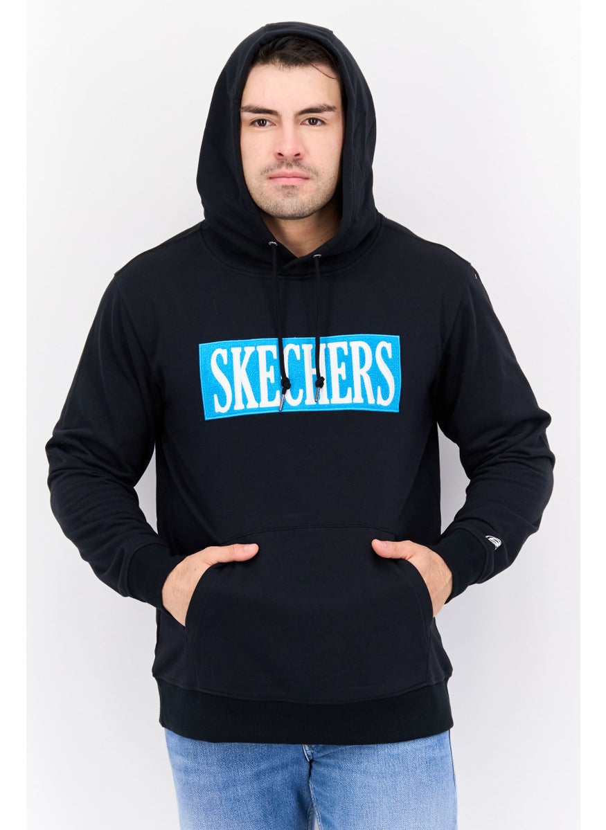 SKECHERS Men Sportswear Fit Long Sleeves Outdoor Hooded Sweatshirt, Black  - Image 1