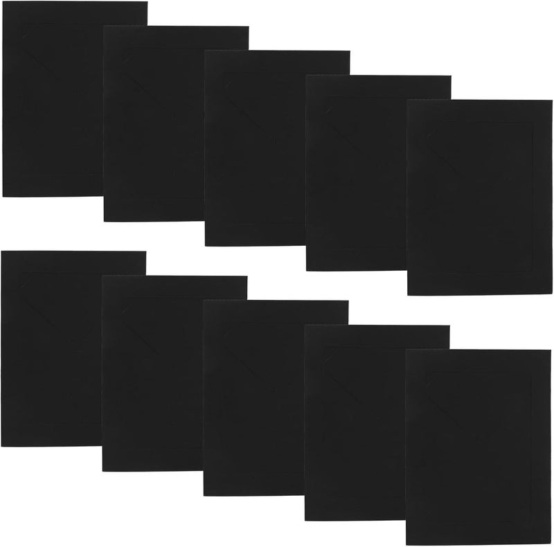 FUOYLOO 10pcs Black 7-inch DIY Paper Photo Frames, Kraft Paper Tabletop Picture Holders for Home Décor, Rustic Photo Display Set - Image 1