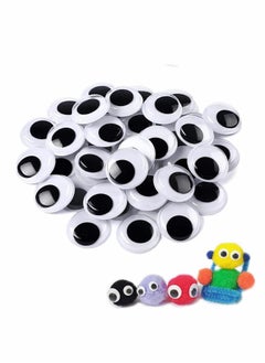Y&D 100 Pieces Self-Adhesive Jiggle Eyes Wiggle Self Adhesive Black White Googly for DIY Arts Scrapbooking Doll Making Crafts Decoration Accessories Round (15mm)  - Image 1