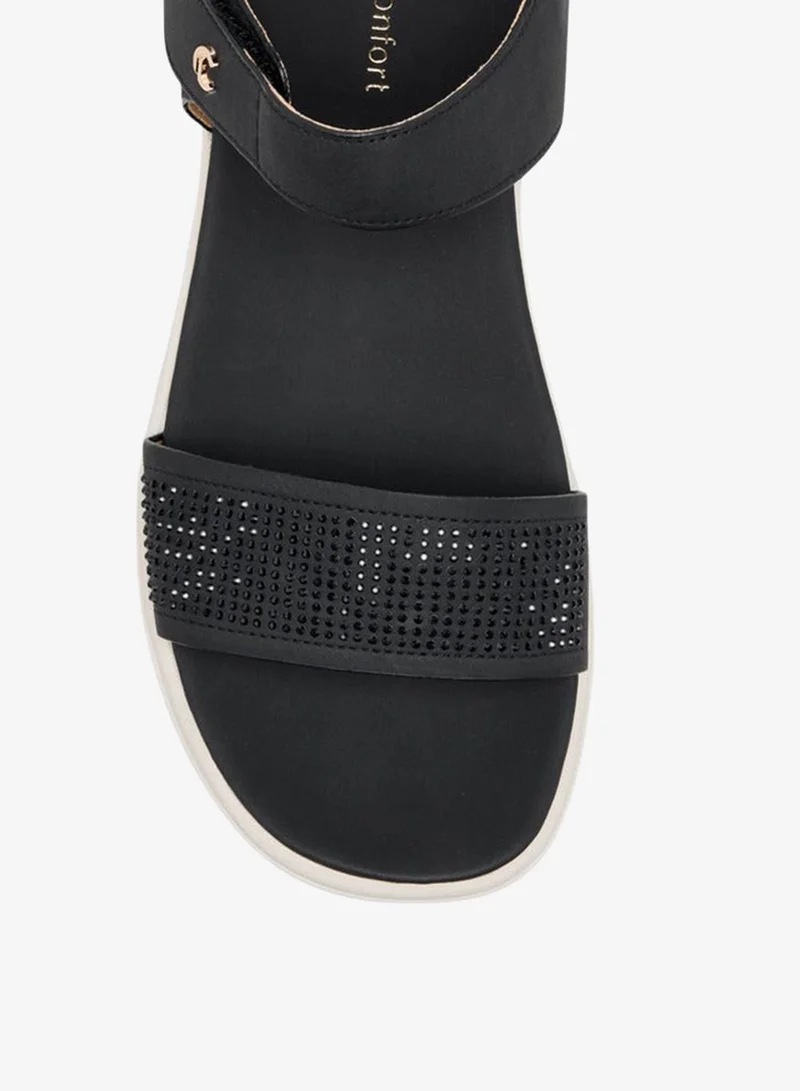 Le Confort BLACK Women's embellished sandal for Women | Best Price UAE