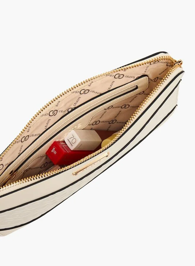 سيليست حقيبة يد مطبوعة بحرف واحد مع سحاب إغلاق