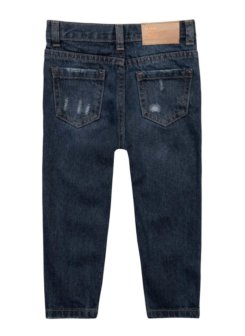 MINOTI Kids Girls Denim Mom Style Jean