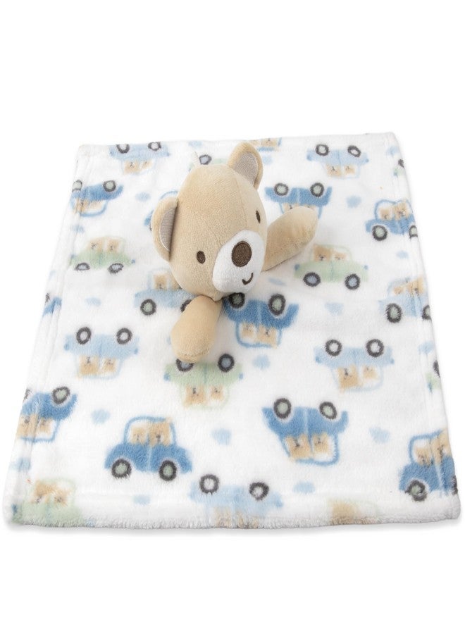 Baby Essentials Baby Bathrobe & Minky Lovey Blanket Set - Hooded Robe & Snuggler for Boys & Girls (0-9 Months) (Cars and Bear) - Image 5