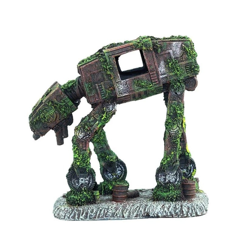 YZHZOM at-at Walker Aquarium Decorations Cool Fish Tank Decorations ATAT Walker Aquarium Decor Aquarium Castle Decor Betta Fish Hide Cave Ornament war Aquarium Decor - Image 1