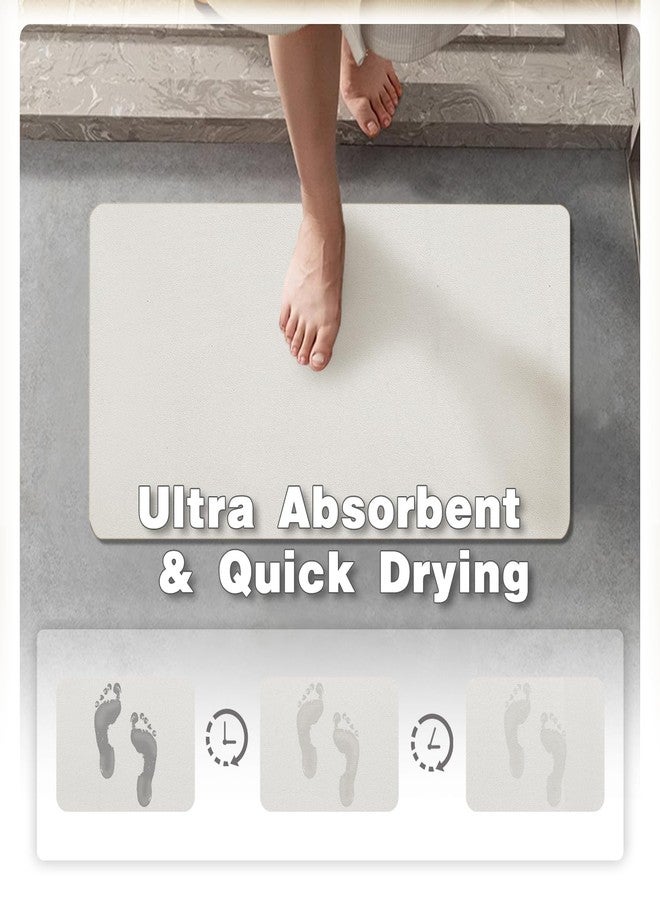 TYUU White Bath Mat, Bathroom Rugs Non Slip Washable Thin Absorbent Quick Dry Bath Mat Fits Under Door Bathroom Floor Mat Perfect for Bath, Shower, or Sink 16"x24" White - Image 3