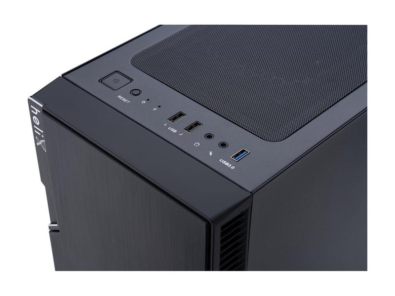 Rosewill FBM-X2-400-HELIX Micro ATX Mini Tower Desktop Gaming & Office PC Computer Case with Pre-Installed 400W Power Supply, 240mm AIO Support, 2X USB 2.0, 1 USB 3.0 - Image 4
