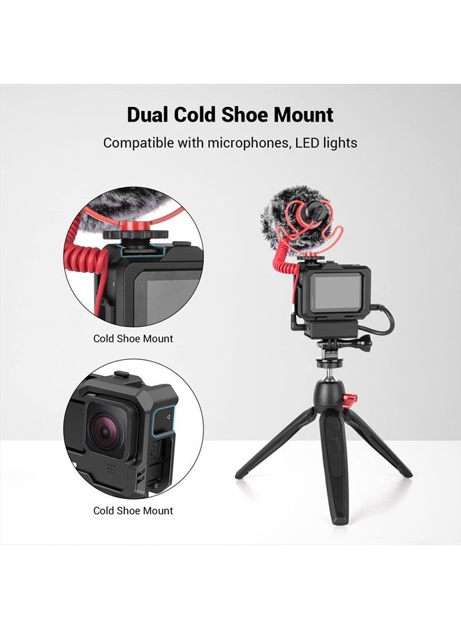 SmallRig Hero11 Cage / HERO10 Black Cage / HERO9 Cage for GoPro with 2 Cold Shoe Mounts for Mic and Led Video Light for GoPro Hero 11/10 / 9 Black 3083B - Image 3