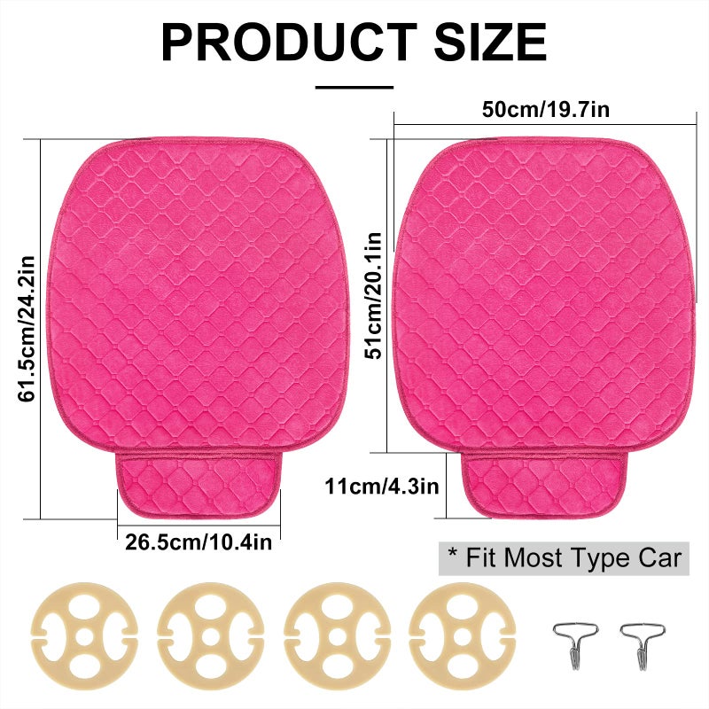 surpassme Comfortable Car Seat Covers Universal Front Seat Coves for Car Accessories with Storage Pockets, Padded Car Interior Covers for Automotive, SUV, Truck, and Van - Image 3
