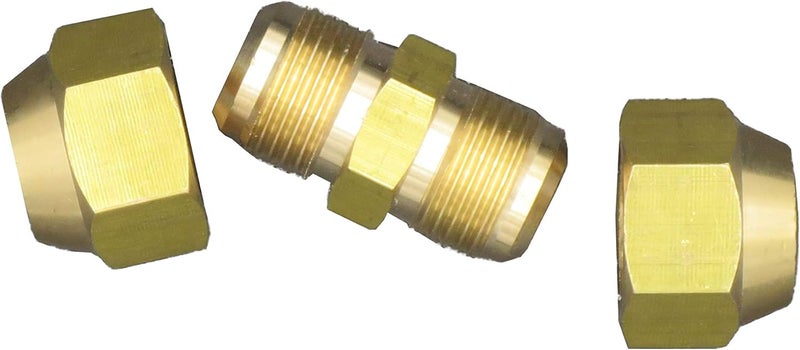 METER STAR 1/4" (6.35mm) HVAC No-Weld Copper Pipe Connector – Double Flare Nut Coupler, Tool-Free Compression Fitting for AC Refrigerant Lines - Image 1