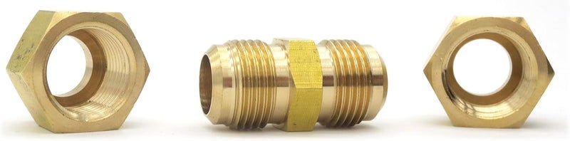 METER STAR 1/4" (6.35mm) HVAC No-Weld Copper Pipe Connector – Double Flare Nut Coupler, Tool-Free Compression Fitting for AC Refrigerant Lines - Image 3