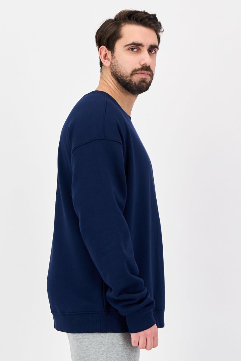 Reebok Men Sportswear Fit Long Sleeve Outdoor Sweatshirt, Navy - Image 2