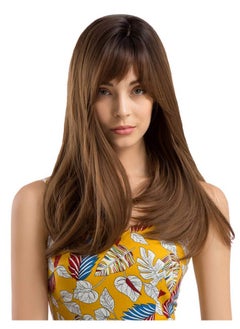 ® Human Wigs With Bangs Long Straight Brunette Wig Natural Look Realistic Synthetic Hair Wig For Women And Girl (Brown) - pzsku/ZCE621A00D9C2DAB3C5E8Z/45/_/1735566840/55095e0e-6b19-4653-976a-0421185a1d6d