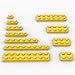 YUJHITP 300 Piece Yellow Building Plate Bulk Assortment Pack Yellow Small Base Plate Accessories for Building with 12 Size Compatible with Lego Parts and PiecesColor Yellow - Image 2