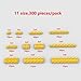 YUJHITP 300 Piece Yellow Building Plate Bulk Assortment Pack Yellow Small Base Plate Accessories for Building with 12 Size Compatible with Lego Parts and PiecesColor Yellow - Image 4
