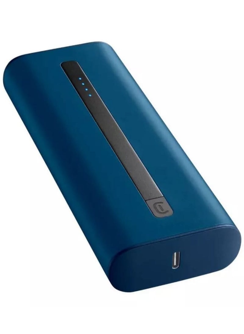 Cellularline - THUNDER 20000 POWER BANK Equipped With a USB-C Port and a USB Port for Charging Devices,Supports Fast Charging With USB-C Power Delivery 20W and an 18W adaptive USB port - Image 1