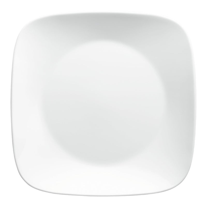 Corelle Vitrelle 6-Piece Salad Plates Set  Triple Layer Glass and Chip Resistant  Lightweight Square 9-Inch Plates  White - Image 3