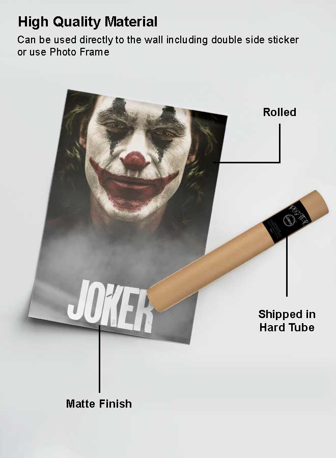 LOWHA Poster Painting Art With Four Separate Pieces Of Double-Sided Stickers Joker Smok For Home Bedroom Living Room And Office Decor  - Image 2