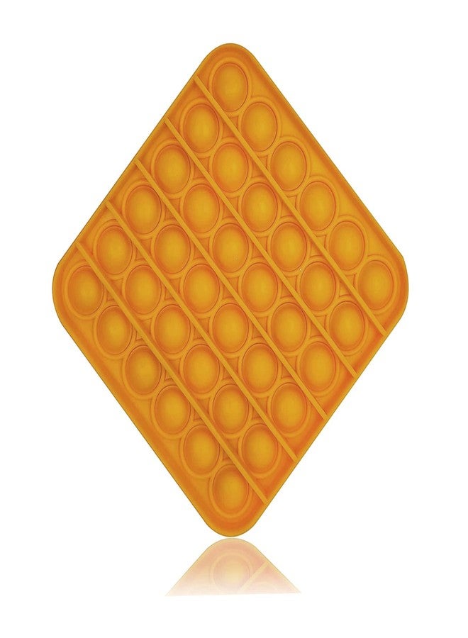 TAG3 ® Pop It Push Pop Bubble Fidget Silicone Stress Relief Toy - Square (12x12 cms) (Orange) - Image 1