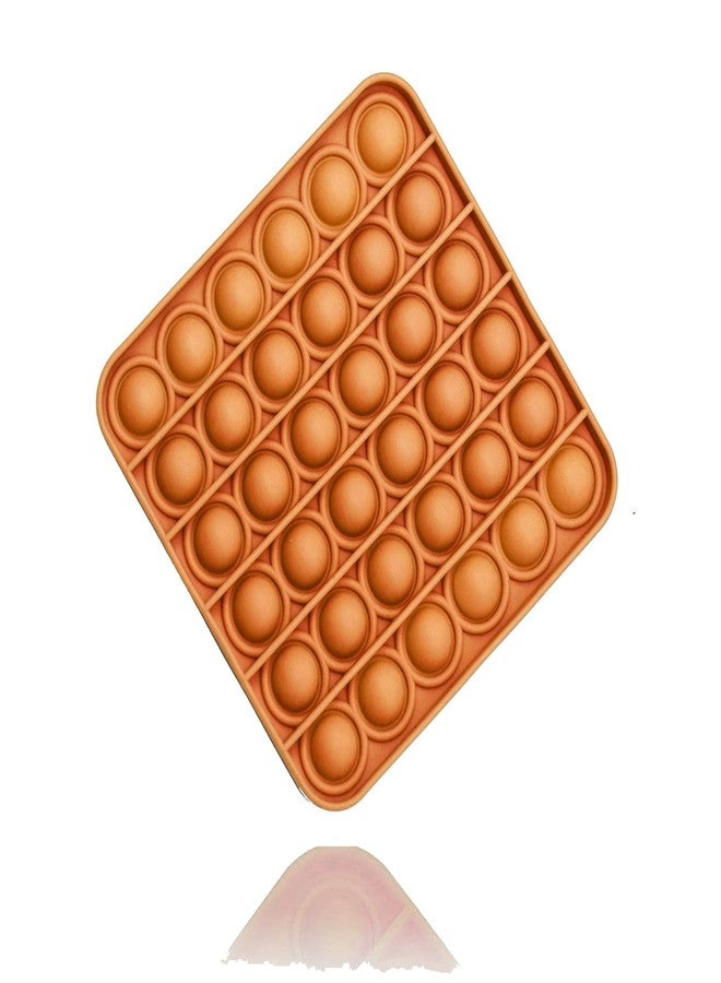 TAG3 ® Pop It Push Pop Bubble Fidget Silicone Stress Relief Toy - Square (12x12 cms) (Orange) - Image 5