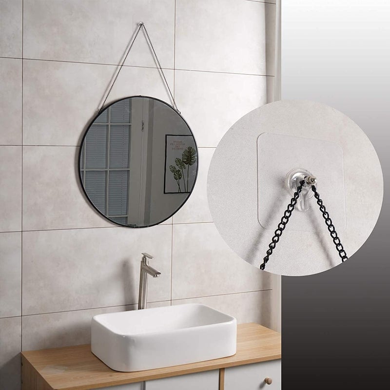 RAYMOX Adhesive Hooks Heavy Duty Photo Frame Wall Hooks, Nail Hook for Hanging Coat, Towel Robe Hook Rack Wall Mount- Bathroom and Bedroom Hooks for Wall Without Drilling (Nail Hook Trasparent 5 Pack) - Image 3