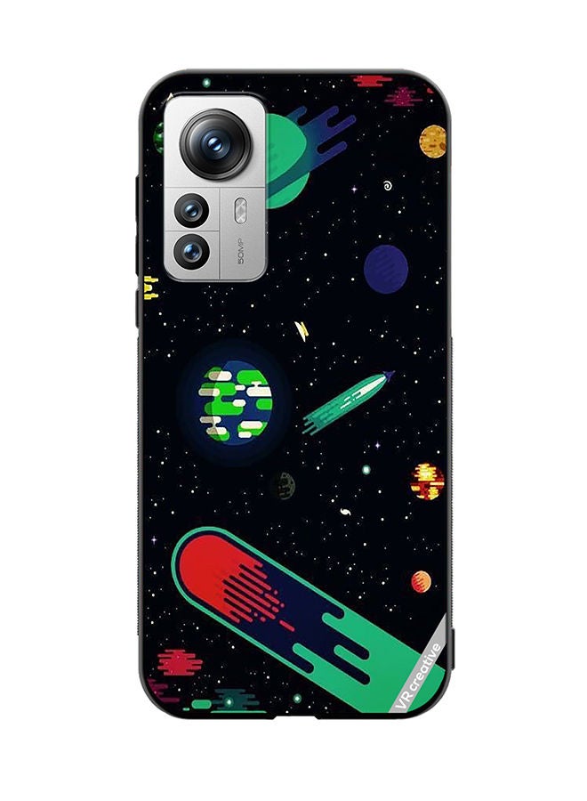 VR CREATIVE Protective Case Cover For Xiaomi 12 Pro Galaxy Design Multicolour - Image 1