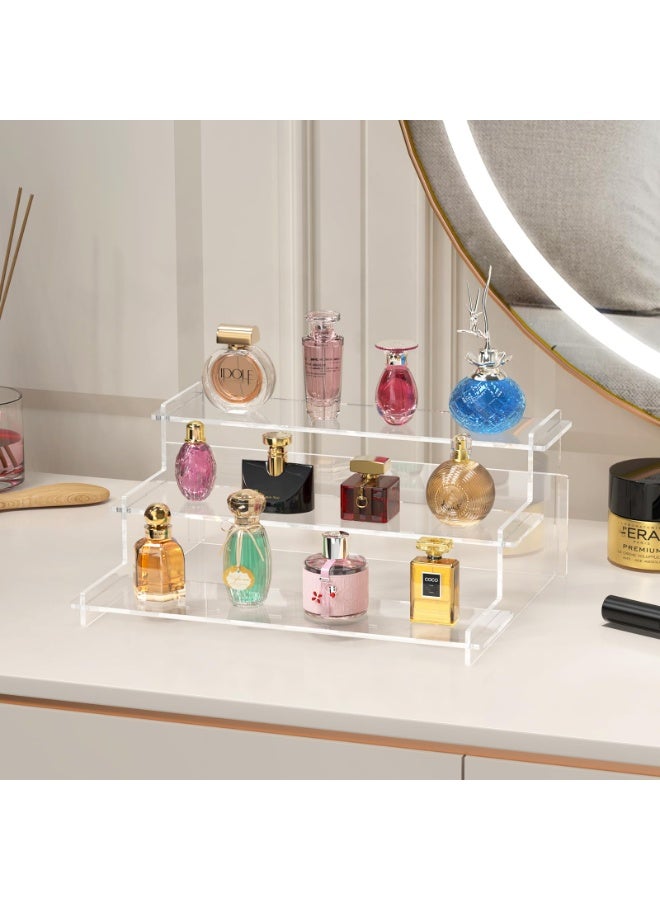 YelaJoy Acrylic Riser Display Stand, 3 Tier Cupcake Holder, Clear Perfume Organizer Stand, Display Shelf for Figures and Collection, Dessert Shelves for Party, Display Risers for Decoration and Organizer - Image 5