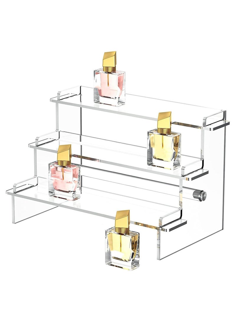 YelaJoy Acrylic Riser Display Stand, 3 Tier Cupcake Holder, Clear Perfume Organizer Stand, Display Shelf for Figures and Collection, Dessert Shelves for Party, Display Risers for Decoration and Organizer - Image 1