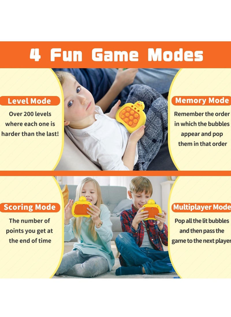 Generic - Quick Push Bubble Game, Quick Push Bubbles Game Console, Decompression Machine Games, Mini-Handheld Fast Speed Push Game, Pop Puzzle Game, Gift For Boys, Girls (Duck)-Package Shape May Vary - Image 1