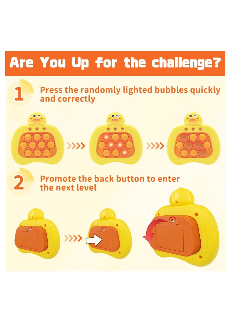Generic - Quick Push Bubble Game, Quick Push Bubbles Game Console, Decompression Machine Games, Mini-Handheld Fast Speed Push Game, Pop Puzzle Game, Gift For Boys, Girls (Duck)-Package Shape May Vary - Image 1