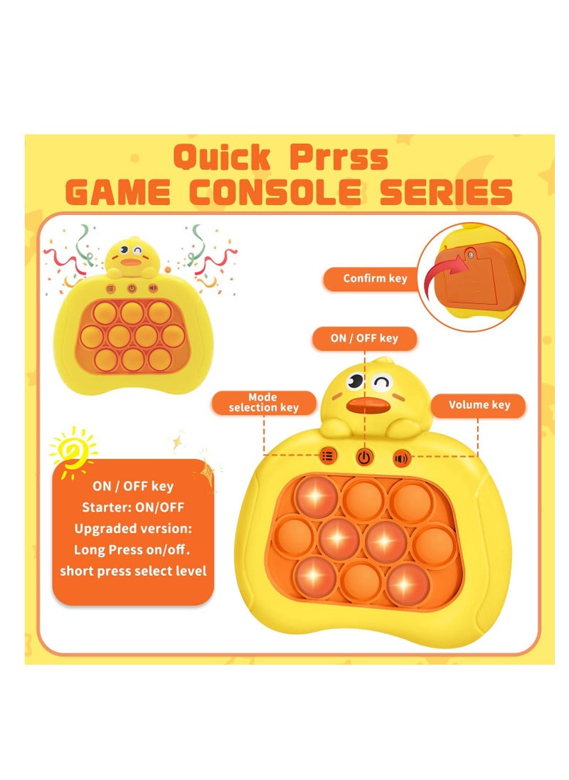 Generic - Quick Push Bubble Game, Quick Push Bubbles Game Console, Decompression Machine Games, Mini-Handheld Fast Speed Push Game, Pop Puzzle Game, Gift For Boys, Girls (Duck)-Package Shape May Vary - Image 1