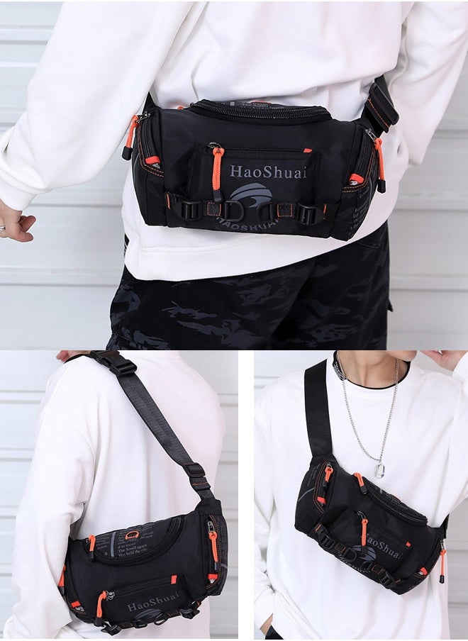 DUNISO Compact Sling Bag Waterproof Crossbody Bag Chest Shoulder Backpack with Buckle, Everyday Carry Bag Hiking Backpack Chest Pack Side Bags, Travel Hiking Chest Bag for Men and Women for Travel Sports Running Hiking  - Image 3