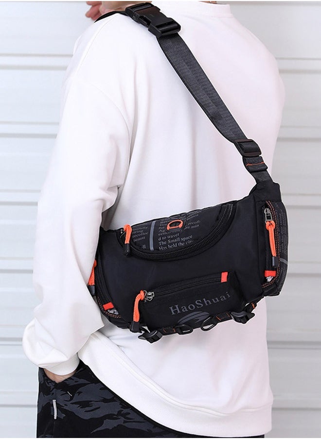 DUNISO Compact Sling Bag Waterproof Crossbody Bag Chest Shoulder Backpack with Buckle, Everyday Carry Bag Hiking Backpack Chest Pack Side Bags, Travel Hiking Chest Bag for Men and Women for Travel Sports Running Hiking  - Image 4