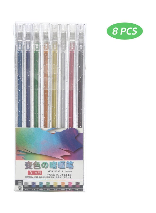 NIBEMINENT 8-Piece Colour Glitter Gel Pen Set Multicolour - Image 2
