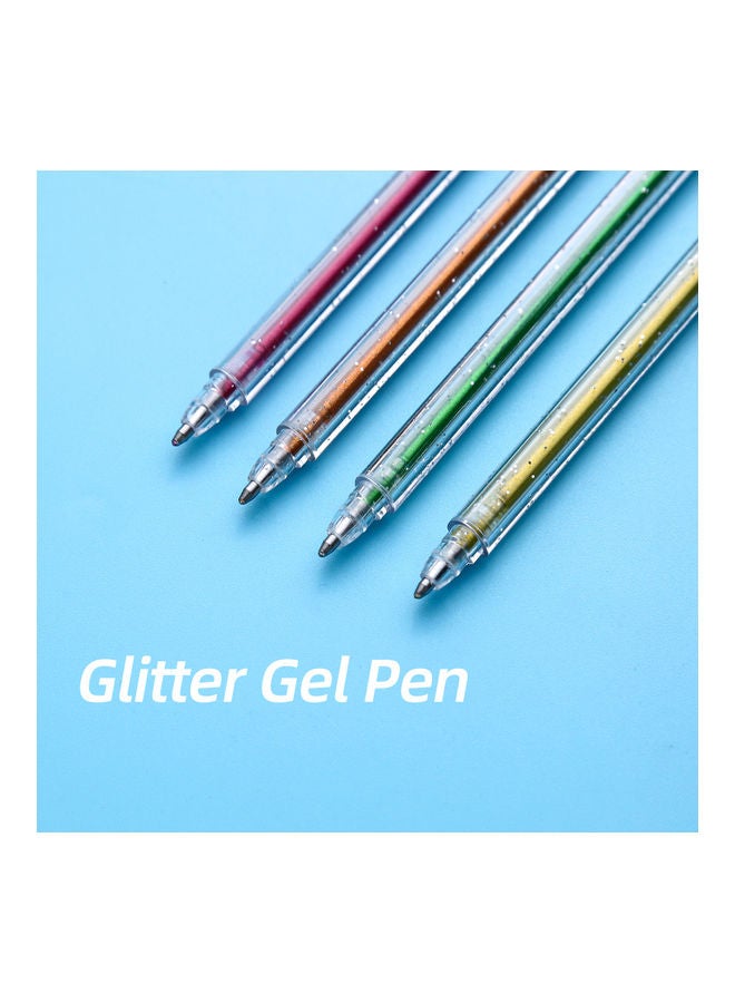 NIBEMINENT 8-Piece Colour Glitter Gel Pen Set Multicolour - Image 4