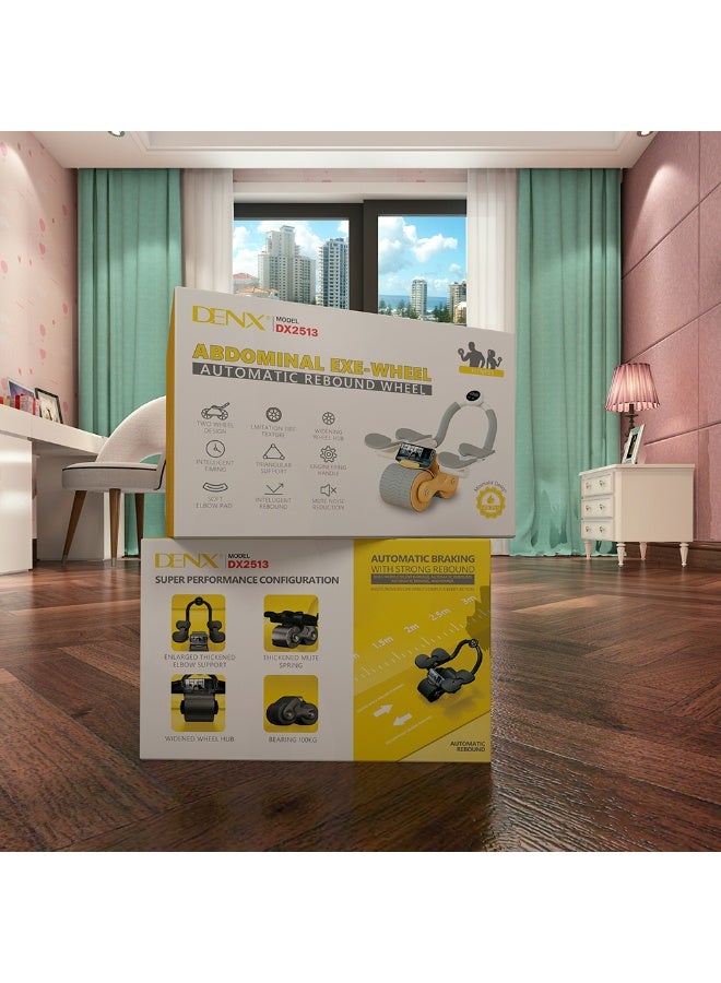 دينكس عجلة دوارة للبطن مع دعامة للمرفق والركبة وحامل للهاتف، مناسبة للتمارين الرياضية المنزلية، متعددة الألوان - Image 1