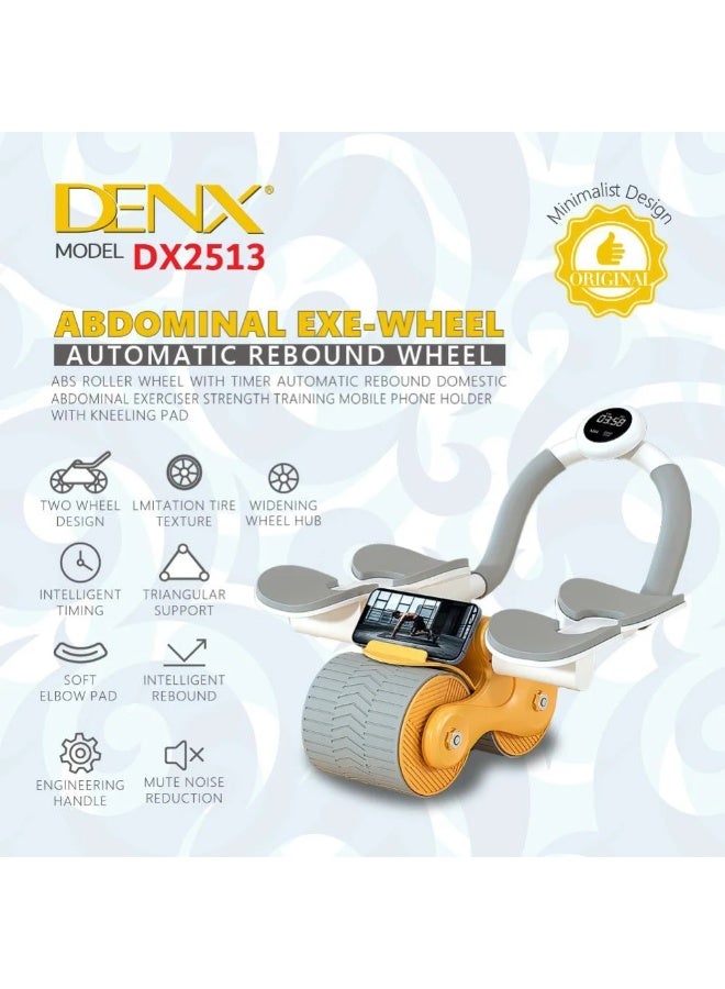 دينكس عجلة دوارة للبطن مع دعامة للمرفق والركبة وحامل للهاتف، مناسبة للتمارين الرياضية المنزلية، متعددة الألوان - Image 3