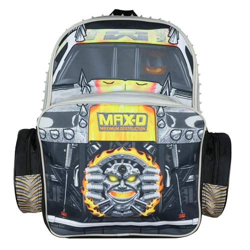 INTIMO حقيبة ظهر INTIMO Monster Jam Max-D تدمير أقصى 3D شاحنة وحش للأطفال مع حافظة تقنية للكمبيوتر المحمول - Image 1