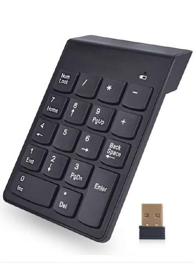 Mini - Numeric Keypad 18Keys Digital Keypad 2.4G USB Wireless Keyboard Numpad For Desktop Notebook CompatibleNumeric Keypad 18Keys Digital Keypad 2.4G USB Wireless Keyboard Numpad For Desktop Notebook Compat - Image 1