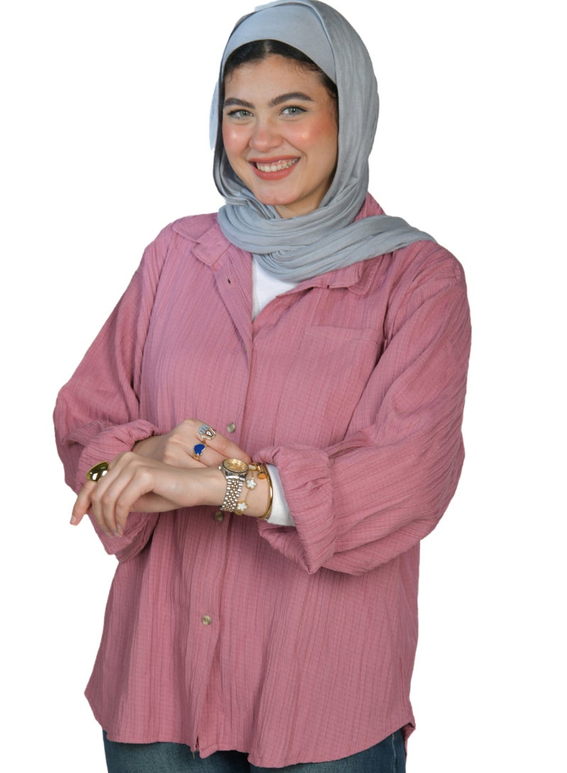 oversize women shirt - cashmere color  - Image 2
