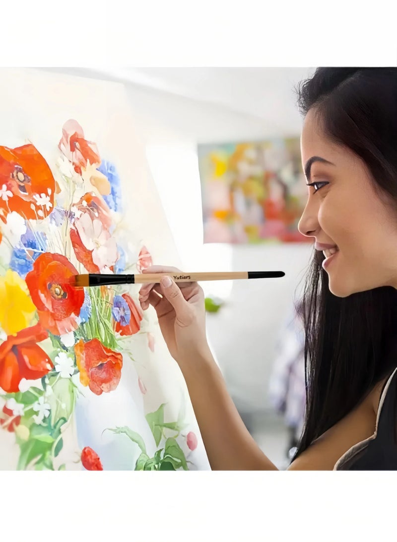 مجموعة فرشاة الطلاء 32pcs ، سلسلة فنانين ، شعيرات نايلون مع مستديرة ، filbert ، شقة ، مروحة ، زاوية ، فرشاة التفاصيل الدقيقة ، مناسبة للفنانين والمبتدئين للطلاء الأكريليك ، الزيت ، الألوان المائية - Image 2