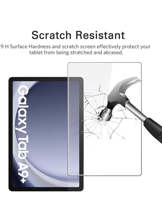 AXIYIBZI - 2 Pack Screen Protector For Samsung Galaxy Tab A9 Plus 11 Inch 2023 Case Friendly High Definition 9H Hardness Tempered Glass Clear Film For Samsung Tablet A9 Plus 5G Sm X210 X216 X218 - Image 1