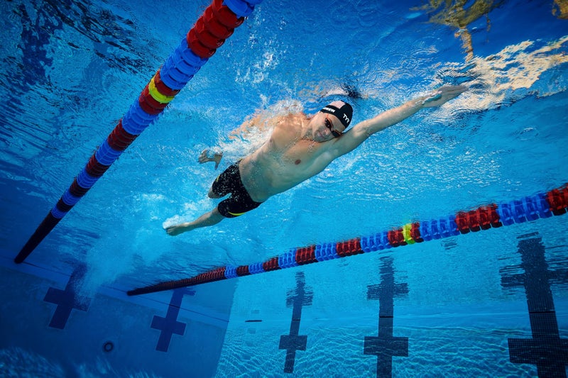 TYR Men's Standard Alliance Splice Jammer Swimsuit, Black/Blue, 36 - Image 2