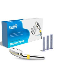 Shower Filter with 3 Replacement filter, High Pressure Shower Head with filter Remove Chlorine and Impurities, Anti-hairfall shower hose set