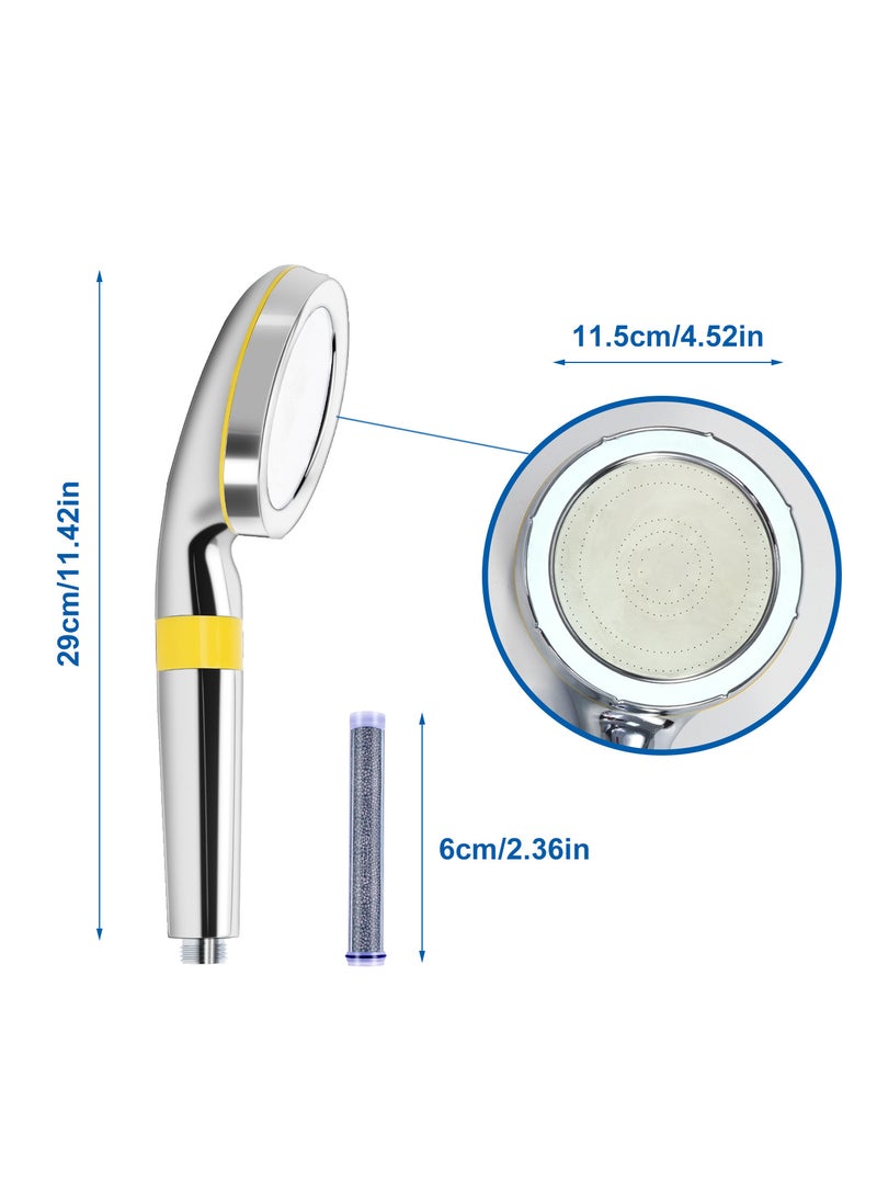 Lumins - Shower Filter with 3 Replacement filter, High Pressure Shower Head with filter Remove Chlorine and Impurities, Anti-hairfall shower hose set - Image 1