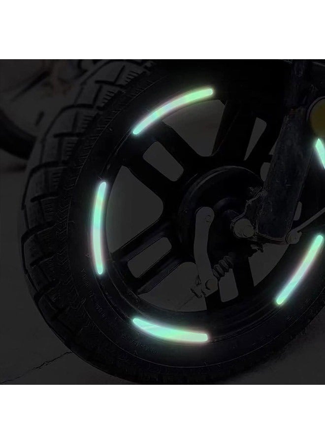 20 PCS Car Reflective Wheel Stickers,Decorative Electric Motorcycle,Bicycle,Car Wheel Hub Colorful Light-emitting Strip Creative Warning Body Stickers - Image 3